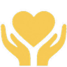 Bill Foundation TZ logo: two gold hands holding a heart